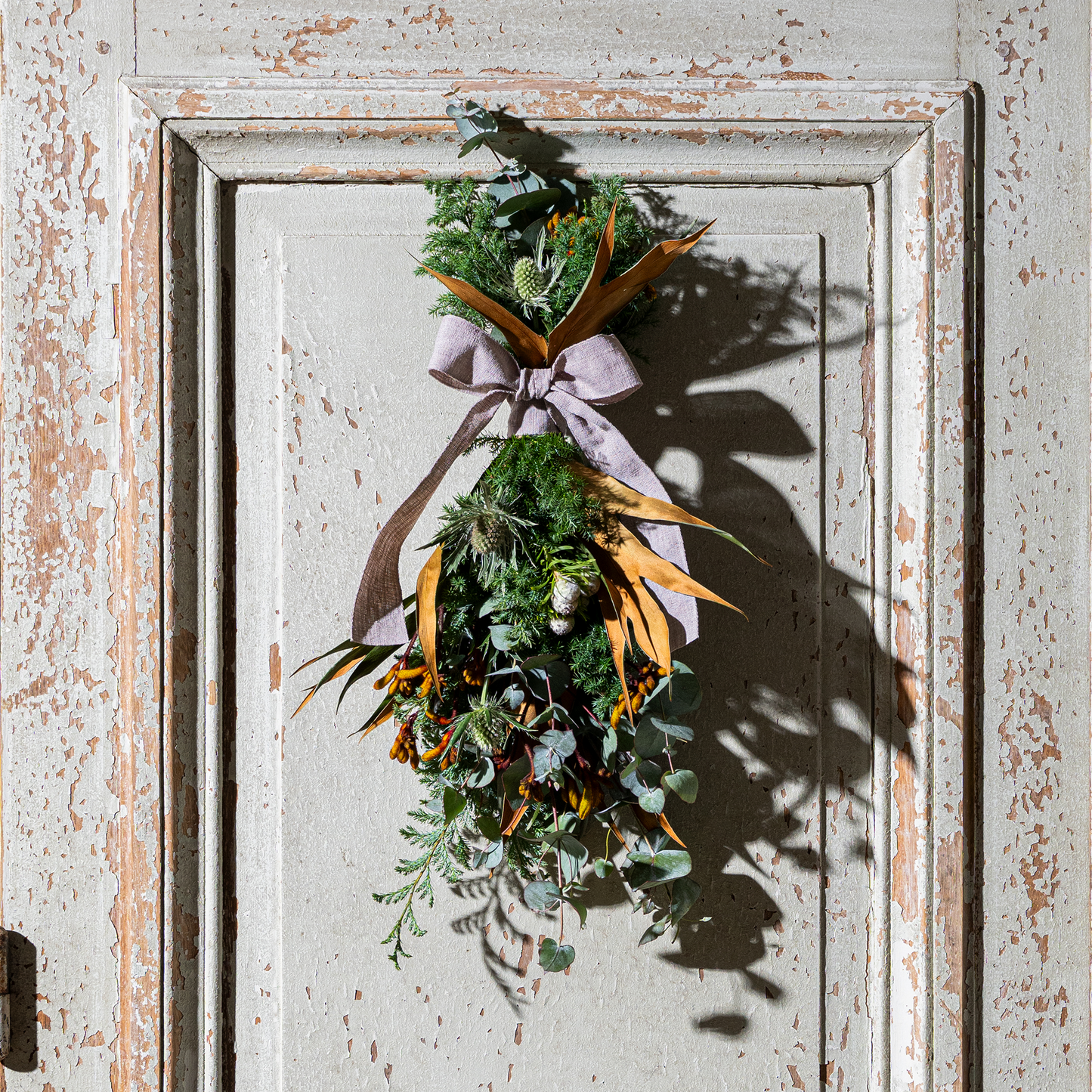 香りと癒しを楽しむナチュラルグリーンスワッグ|Swag 01