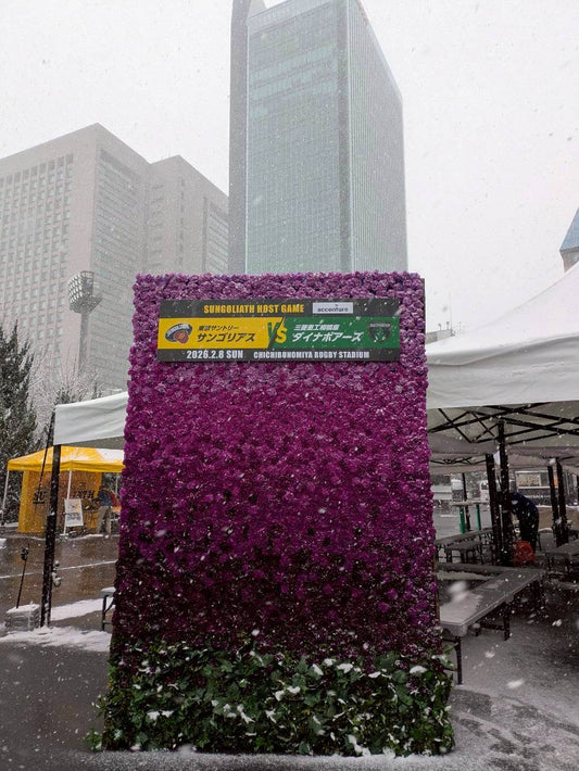 雪の秩父宮ラグビー場での施工｜ムーンダスト1,800本のフォトスポットと、その後